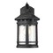 Westinghouse Fixture Wall Outdoor 60W Sargut, Textured Black Clear Seeded Glass 6114100 - alternate 1